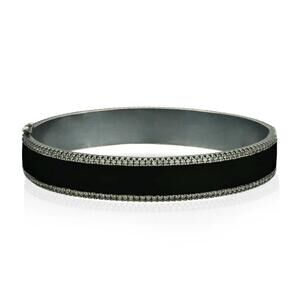 NEW BZK women's bev enamel bangle in black
